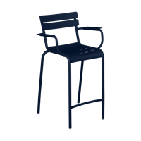 Fermob Luxembourg barkruk met arm H70 Deep blue