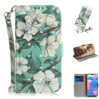 Voor Galaxy A50s 3D gekleurde tekening horizontale Flip lederen draagtas met houder & kaartsleuf & portemonnee & Lanyard (aquarel bloem)