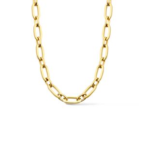 Ketting Zilgold Ankerschakel geelgoud-zilveren kern 5,5 mm 45 cm