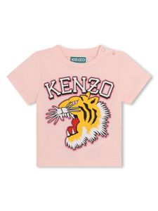 Kenzo Kids t-shirt à imprimé Tiger Head - Rose