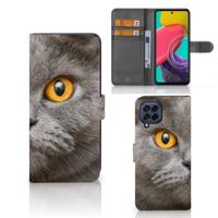 Telefoonhoesje | Met pasjeshouder | Samsung Galaxy M53 Britse Korthaar