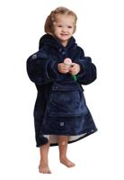 Draagbare deken met capuchon & mouwen - klein kind - blauw Draagbare deken met capuchon & mouwen - klein kind - blauw