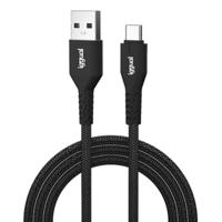 Kabel USB A naar USB-C iggual IGG320006 Zwart 1,8 m