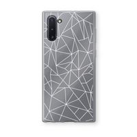 Geometrische lijnen wit: Samsung Galaxy Note 10 Transparant Hoesje