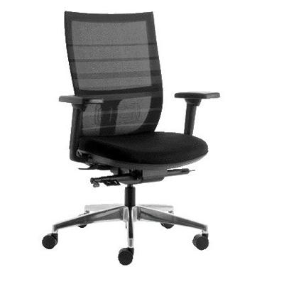 Bureaustoel euroseats curve deluxe 001 zwart