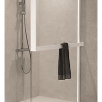 Novellini Kuadra Kit-frame plafondbevestiging voor handdoekhouder links, mat wit - thumbnail