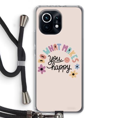 Happy days: Xiaomi Mi 11 Transparant Hoesje met koord