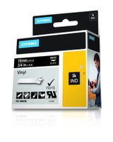 Labeltape DYMO IND RHINO 1805436 Vinyl Tapekleur: Zwart Tekstkleur:Wit 19 mm 5.5 m - thumbnail