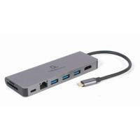 USB-HUB-C GEMBIRD A-CM-COMBO5-05 5-in-1 Zilverkleurig 100 W