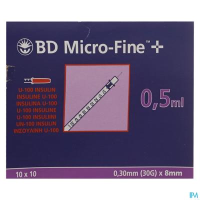 Bd Microfine+ Ins.spuit 0,5ml 30g 8,0mm100 324825