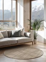 Vloerkleed Jaipur Rond - Natuur Grijsbruin Xcm - Jute - Dekbed-Discounter.nl