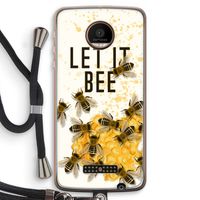 Let it bee: Motorola Moto Z Force Transparant Hoesje met koord