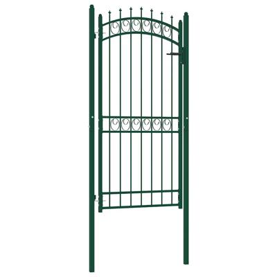 Poort met speerpunten 100x200 cm staal groen