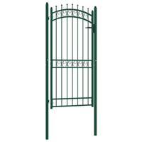 Poort met speerpunten 100x200 cm staal groen