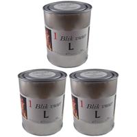3x blik vuur tuinfakkel - 11 x 13 cm - 5-8 branduren - verlichting in blik - tuinkaars