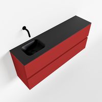 Toiletmeubel Mondiaz Ada | 120 cm | Meubelkleur Fire | Lex wastafel Urban Links | Zonder kraangat