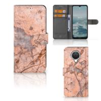Nokia G10 | G20 | Bookcase | Marmer Oranje | Portemonnee hoesje