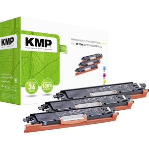 KMP Toner vervangt HP 126A, CE311A, CE312A, CE313A Compatibel Combipack Cyaan, Magenta, Geel 1000 bladzijden H-T149CMY 1226,0030