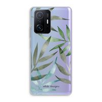 Tropical watercolor leaves: Xiaomi 11T Pro Transparant Hoesje