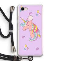 Roze eenhoorn: Pixel 3 Transparant Hoesje met koord
