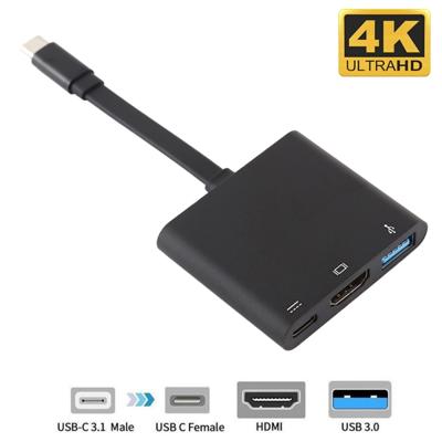 V125 UCB-C/type-C male naar PD + HDMI + USB 3 0 Female 3 in 1 Converter