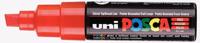 Paintmarker uni posca pc8k b schuin rood