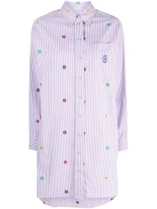 Kenzo robe-chemise à broderies - Blanc