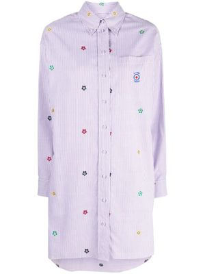 Kenzo robe-chemise à broderies - Blanc