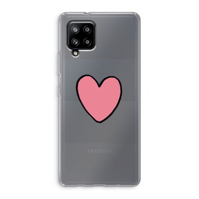Hartje: Samsung Galaxy A42 5G Transparant Hoesje