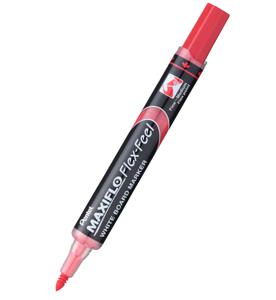 Pentel Whiteboard-Marker Maxiflo Flex-Feel rot markeerstift 12 stuk(s) Borstelpunt Rood