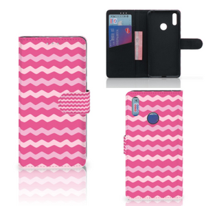 Huawei Y7 (2019) Telefoon Hoesje Waves Pink