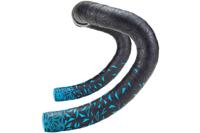 Supacaz super sticky kush star fade stuurlint zwart / neon blauw inclusief aluminium neon blauw stuurplug