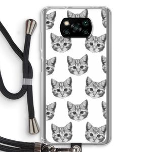 Kitten: Xiaomi Poco X3 NFC Transparant Hoesje met koord