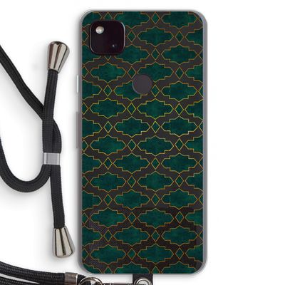 Moroccan tiles: Pixel 4a 5G Transparant Hoesje met koord
