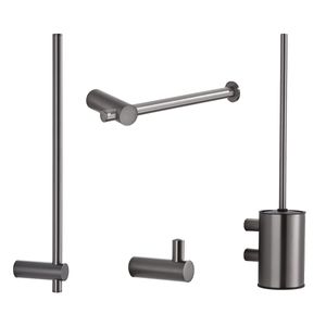 Saniclear Academy toiletaccessoiresset 4-delig verouderd ijzer - gunmetal