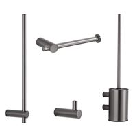 Saniclear Academy toiletaccessoiresset 4-delig verouderd ijzer - gunmetal - thumbnail