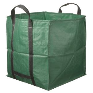 1x Groene vierkante tuinafvalzakken opvouwbaar 324 liter