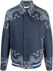 Philipp Plein veste bomber à imprimé cachemire - Bleu