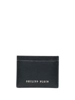 Philipp Plein porte-cartes TM en cuir texturé - Noir