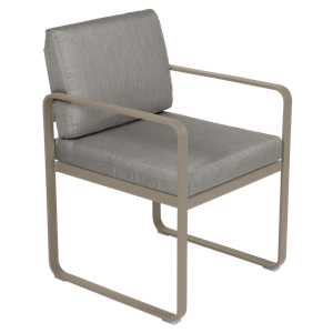 Fermob Bellevie dining armchair tuinstoel Nutmeg - Grey taupe