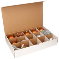 Kerstballen opruimen/opbergen doos - voor - 15 Kerstballen van 10 cm - karton