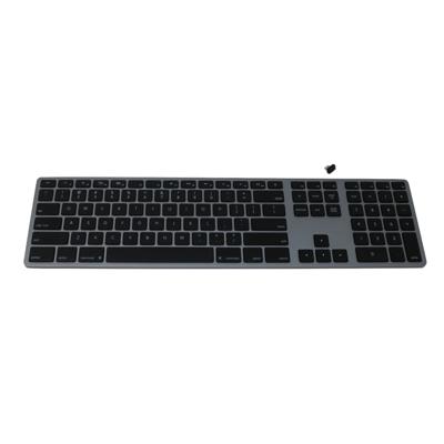 Matias Draadloos USB-C Aluminium Toetsenbord voor Mac Duits QWERTZ Space Gray
