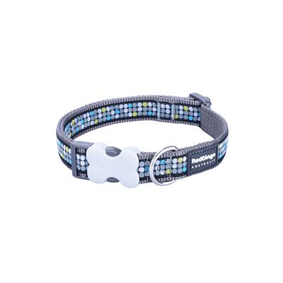 Hondenhalsband Red Dingo STYLE MODERN ON COOL GREY 41-63 cm