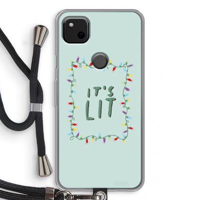 It's Lit: Pixel 4a Transparant Hoesje met koord