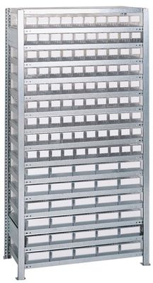 Promat Stellingkast | H2000xB1000xD400 mm | basistelling | 16 stalen legplanken | 90 x 3, 30 x 4 transparant - 9000449870 9000449870