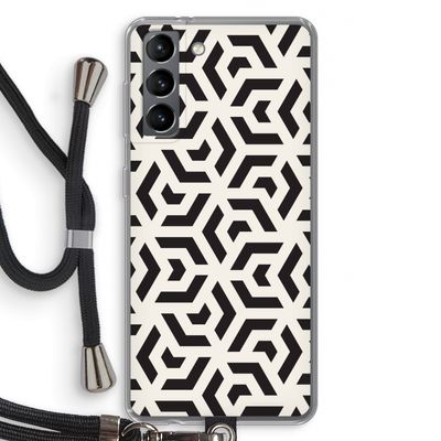 Crazy pattern: Samsung Galaxy S21 Transparant Hoesje met koord
