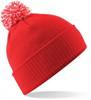 Beechfield CB450B Junior Snowstar® Beanie - Bright Red/Off White - One Size