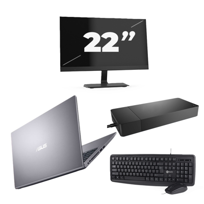 Asus Vivobook x515JA - Intel Core i5-10e Generatie - 15 inch - 16GB RAM - 256GB SSD - Windows 11 Home + 1x 22 inch Monitor