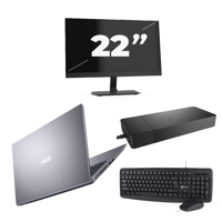 Asus Vivobook x515JA - Intel Core i5-10e Generatie - 15 inch - 16GB RAM - 256GB SSD - Windows 11 Home + 1x 22 inch Monitor