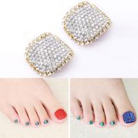 2 PC'S Crystal nep Nail Art Tips Rhinestone volledige dekking teennagels Decals stickers (NO: 33) 2 PC'S Crystal nep Nail Art Tips Rhinestone volledige dekking teennagels Decals stickers (NO: 33)